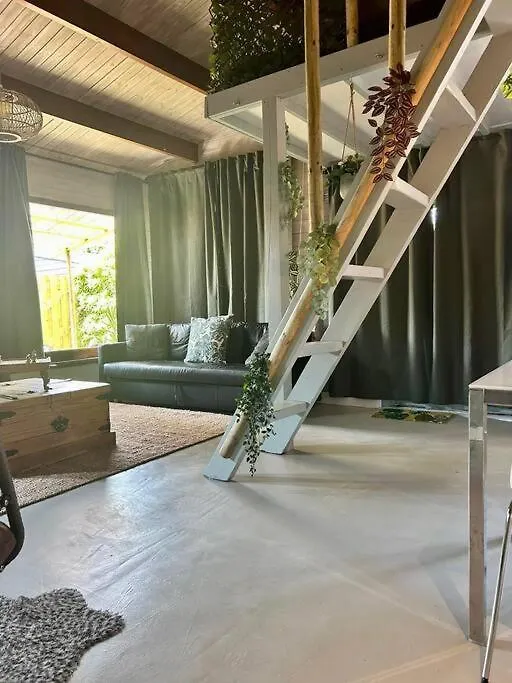 Apartment Jungle Style Lodge With Jacuzzi ,Sauna And Garden Near Amsterdam Vijfhuizen Netherlands